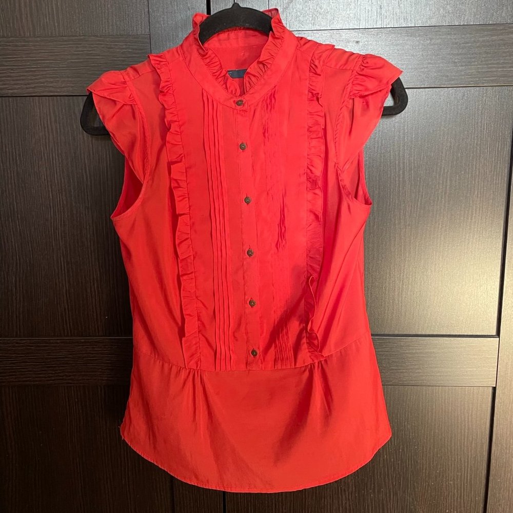 Zara - Size Small - Button Front Sleeveless Blouse